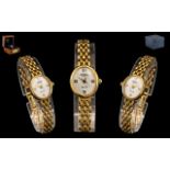Rotary ' Elite ' Ladies 9ct Gold Bracelet Wrist Watch.