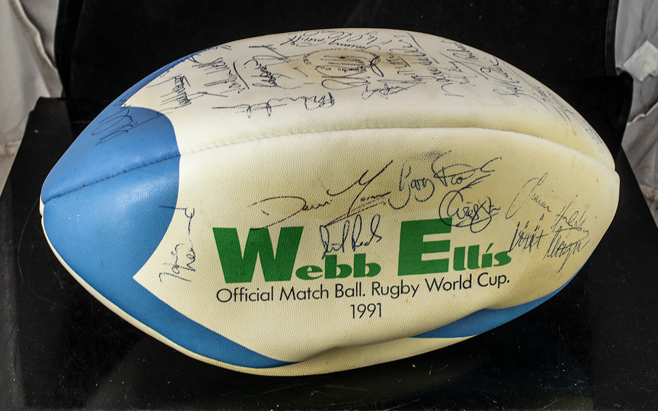 Rugby Interest - Signed Official Match Ball, Rugby World Cup 1991. - Image 2 of 2