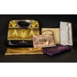 Collection of 6 Designer Evening Bags, comprising Michael Kors Gold, Jaegar silver,