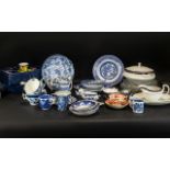 Large Collection of Assorted Pottery, including various blue and white china,