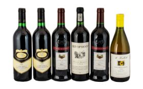 A Good Collection of Vintage Red Wines ( 6 ) Bottles In Total.