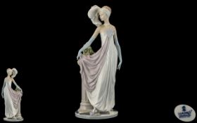 Lladro Superb and Tall Hand Painted Porcelain Figure ' Socialite of the 20's ' Model No 5283.