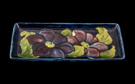 Moorcroft Pin Tray, stamped to base, measures 8" x 3.