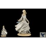 Lladro - Hand Painted Porcelain Figurine ' Cinderella ' Model No 4828. Issued 1972 - 1998. Height 9.