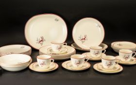 Collection of Crown Derby 'Stockholm' Pattern China, comprising: large 13.5" Platter, 11.