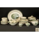 Wedgwood 'Lugano' Green Dinner Service,