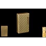 S.J.Dupont - Paris - Deluxe 1960's Gold Plated Lighter with 20 Microns of Gold Plate. No R5KF95.