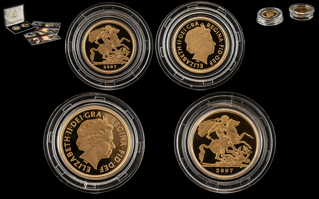 2007 Royal Mint Gold Proof Set of Sovere