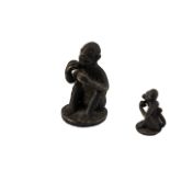 Small Bronze Monkey. Bronze Monkey In Si