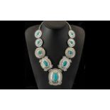 Turquoise Howlite 'Tribal' Statement Nec