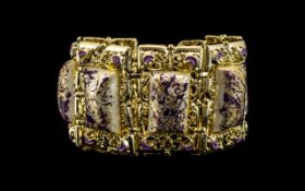 Art Deco Style Bracelet decorated with p