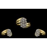 18ct Gold - Superb and Attractive Pave D