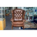 Gents Wing Back Chesterfield Armchair in