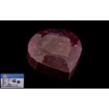 Large Pear Shaped Natural Ruby Gemstone.