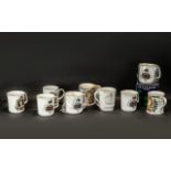 Ten Assorted Bone China Commemorative Be