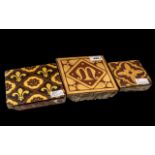 Three Antique Encaustic Tiles, c1850s/60