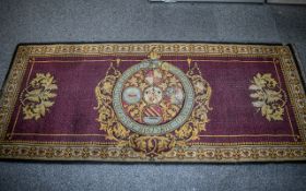 Rare Railway Runner Rug early to mid century railway carriage runner,