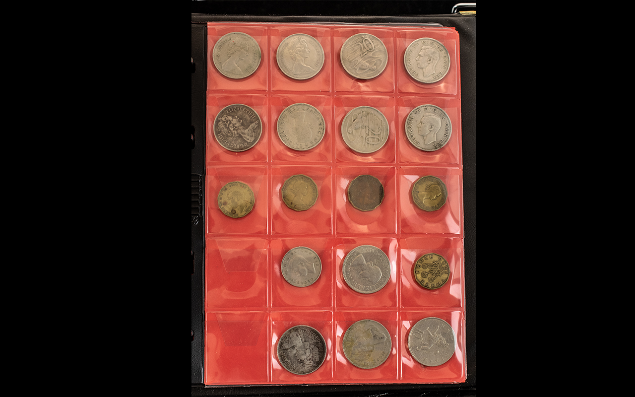 Coin Folder of Mixed British Coins, 50p pieces, silver threepences, sixpences, farthings, - Image 4 of 5