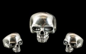 Large and Impressive Skull Ring, very well detailed throughout; a real statement piece,