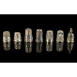 Superb Collection of Antique Period Assorted Sterling Silver Thimbles.