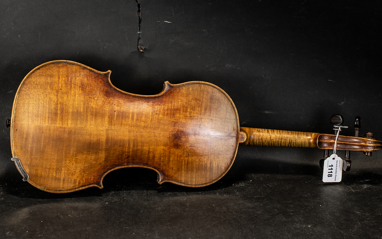 Violin, 2-Piece Back, length 14". Overall length 24". - Image 2 of 3