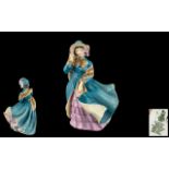 Royal Doulton - Early Hand Painted Porcelain Figure ' Delphine ' HN2136. Designer M.