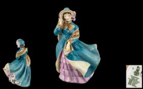 Royal Doulton - Early Hand Painted Porcelain Figure ' Delphine ' HN2136. Designer M.