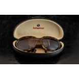 Hermes Govantes Ladies Tortoiseshell Framed Sunglasses, in hard shell Soloptical case, fitted with