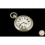 Large Base Metal Military Watch, the white enamel dial with maker's name, H.Williamson Ltd.