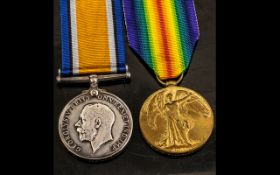 WWI MEDAL DUO, 478805 PTE J.H. WOODRUFF, Northumberland Fus.