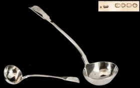 Victorian Period - Fine Quality Sterling Silver Ladle of Solid Construction and Excellent Condition.