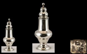 George III Sterling Silver Sugar Sifter of Classic Proportions and Form.