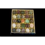 Marble Bird's Eggs: Novelty Collection of Gemstone Eggs, listed, all numbered and boxed; box size 5.