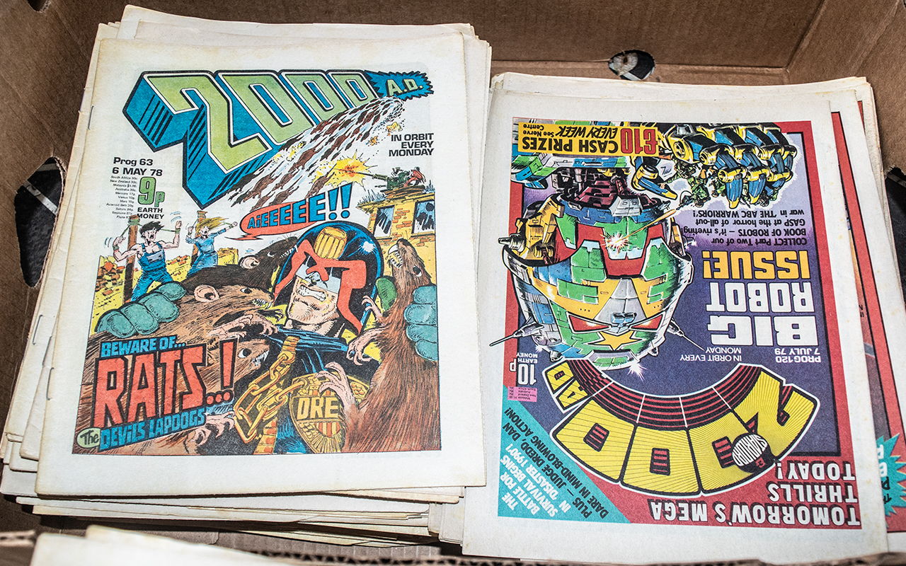 Large Box of 2000 AD Comics, all 1970s, over 100 in total. Ideal for the enthusiast. - Image 5 of 10
