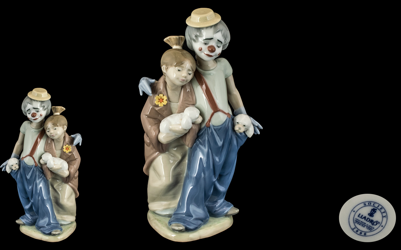 Lladro Collectors Society Club Superb Hand Painted Porcelain Figure ' Pals Forever ' Model No 7686.