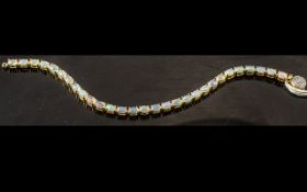 Opal Tennis Bracelet, a wonderful display of colours from a continuous,