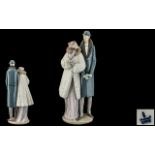 Lladro - Excellent Tall and Impressive Hand Painted Porcelain Figure ' On the Town ' Model No 1452.