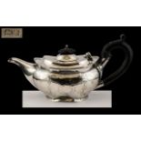 George II Sterling Silver Bachelors Teapot of Pleasing Proportions. Hallmark Chester 1737. Height 4.