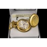 A Modern Rotary Pocket Watch automatic movement, silver dial with tractor ring Roman numerals,