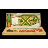 Vintage Russian USSR Tin Plate Wind Up Train Set, in original box. Circa 1960s. Complete with key.