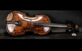 German Violin, One-Piece back, length 14", overall length 23.25". German, circa 1890.