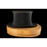 Vintage Black Opera Top Hat In Original Case,