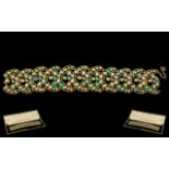 Antique Period - Important and Stunning 18ct Gold Opal Set Bracelet of Large Proportions and