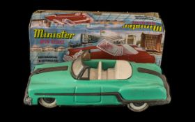 Boxed Vintage Minister Open Delux Tinplate Car by Armar- Toy, Delhi, India, Regd.No.