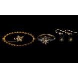 Victorian Suite of Gold Mourning Jewellery, c1860s,