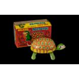 Tinplate Walking Tortoise, key wind, in original card box,