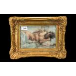 G A Hyde Oil Painting /Mixed Media on Board depicting a female nude; framed and glazed,
