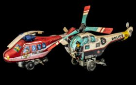 Tinplate Key Wind Helicopter - Fire Chief, F.B.