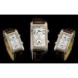 Fashion Copy Watch Vintage - Double Dial Stainless Steel Princes Style Wrist Watch,