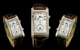 Fashion Copy Watch Vintage - Double Dial Stainless Steel Princes Style Wrist Watch,